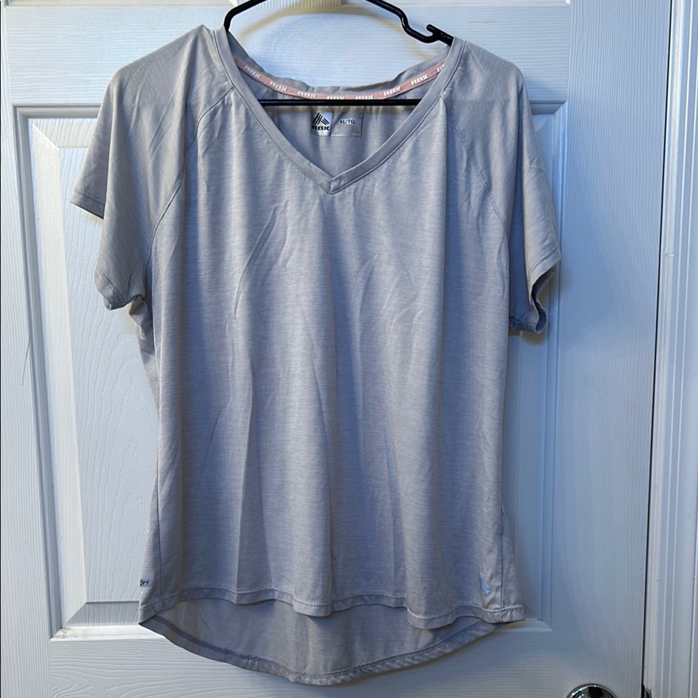 RBX Women's Gray V-Neck Top